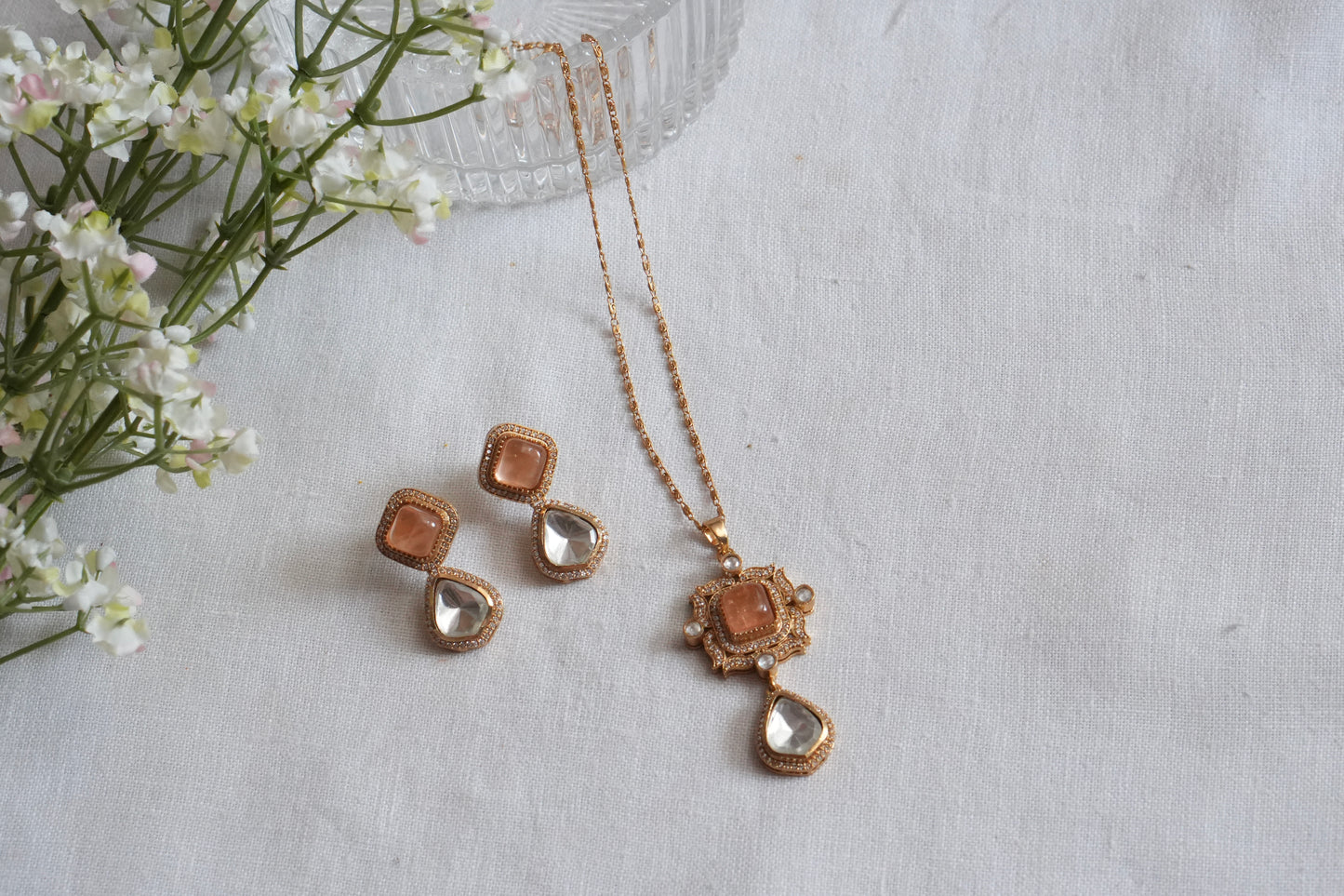 Polki Pendant Set  (4-9041)(B)