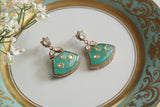 Mint stone polki earrings (1-5185)(B) - JEWELSTYLE