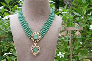 Polki Necklace Set (4-7500)(B)