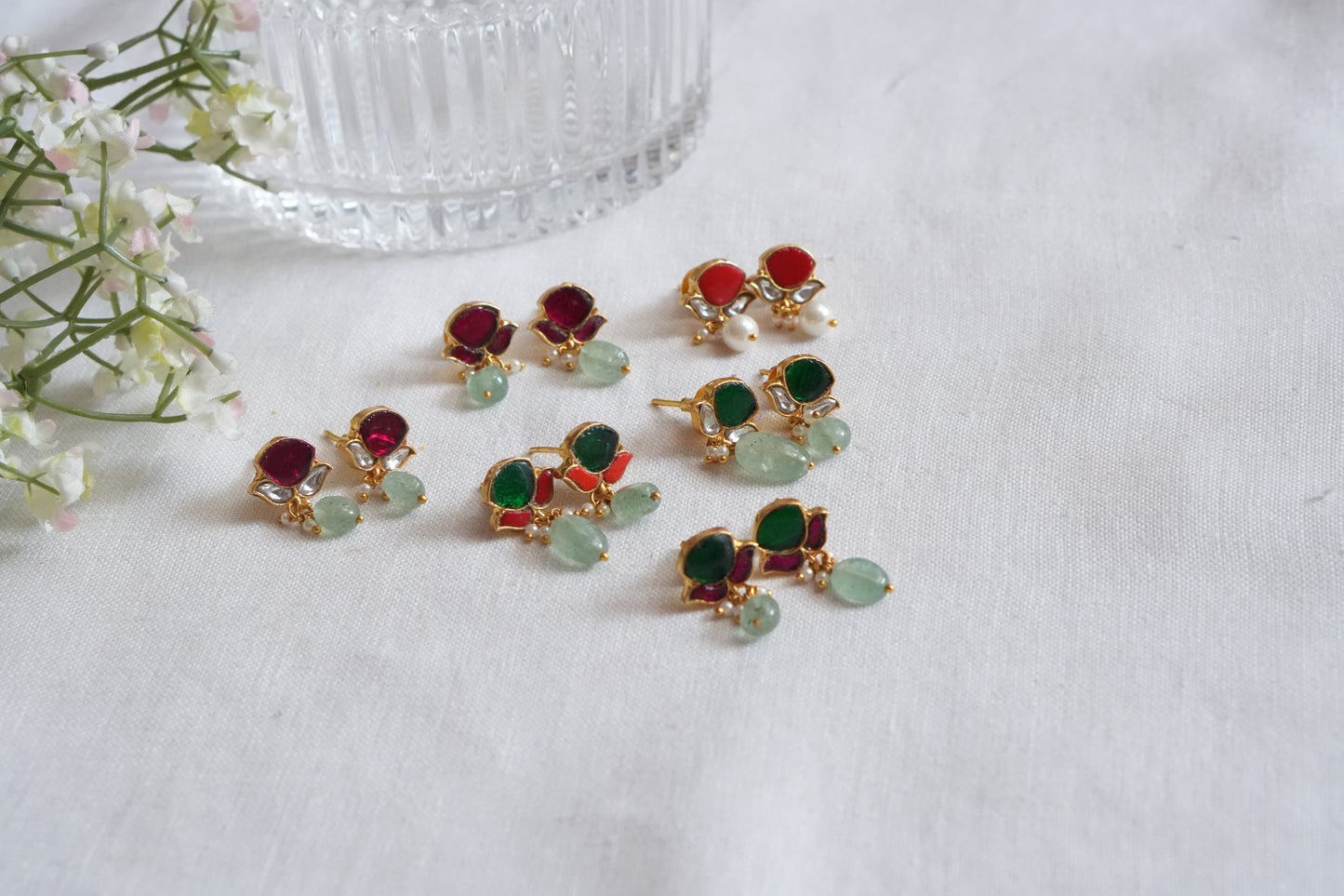 Kundan  Studs (1-5107)(B) - JEWELSTYLE