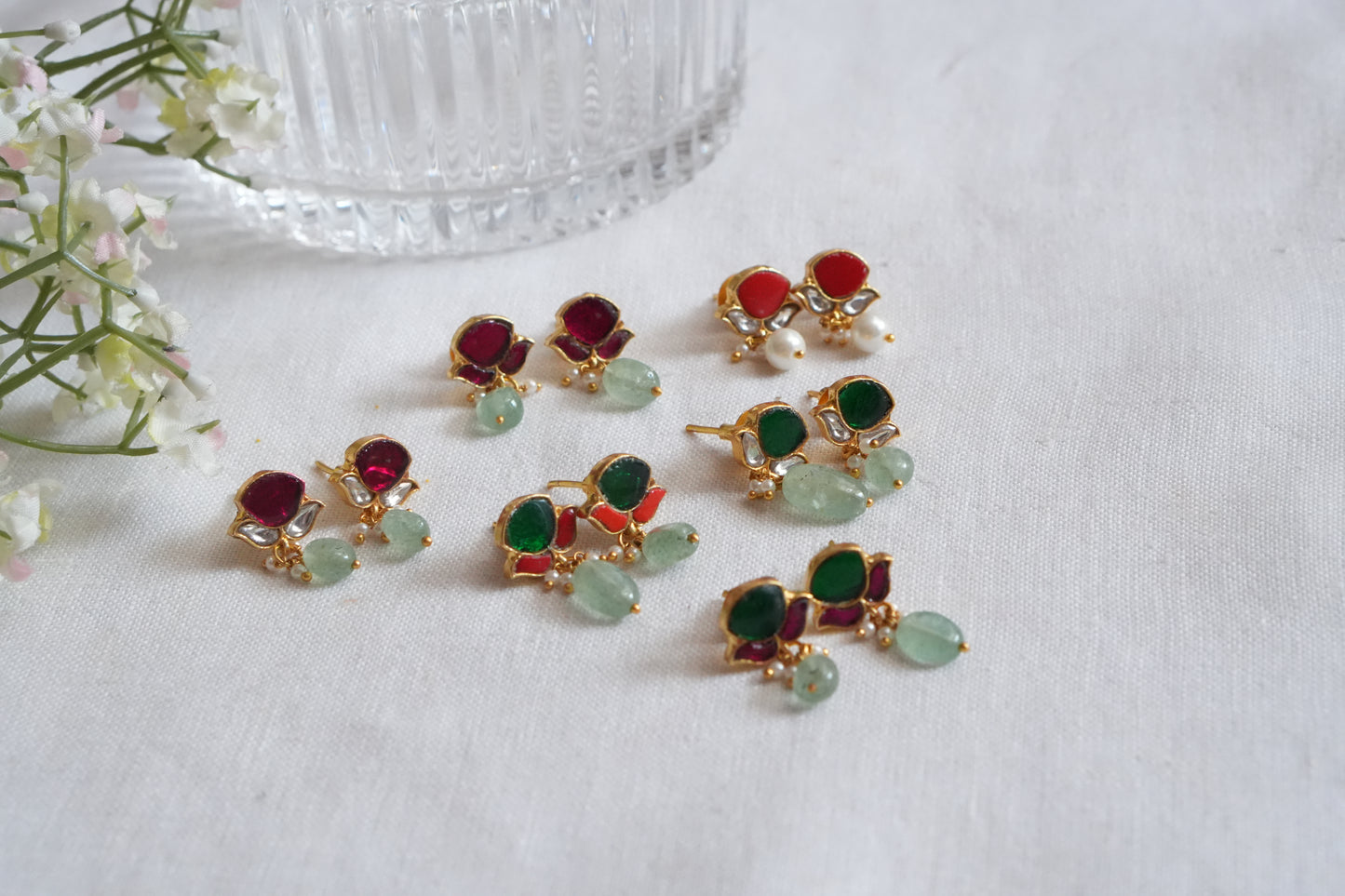 Kundan  Studs (1-5107)(B) - JEWELSTYLE
