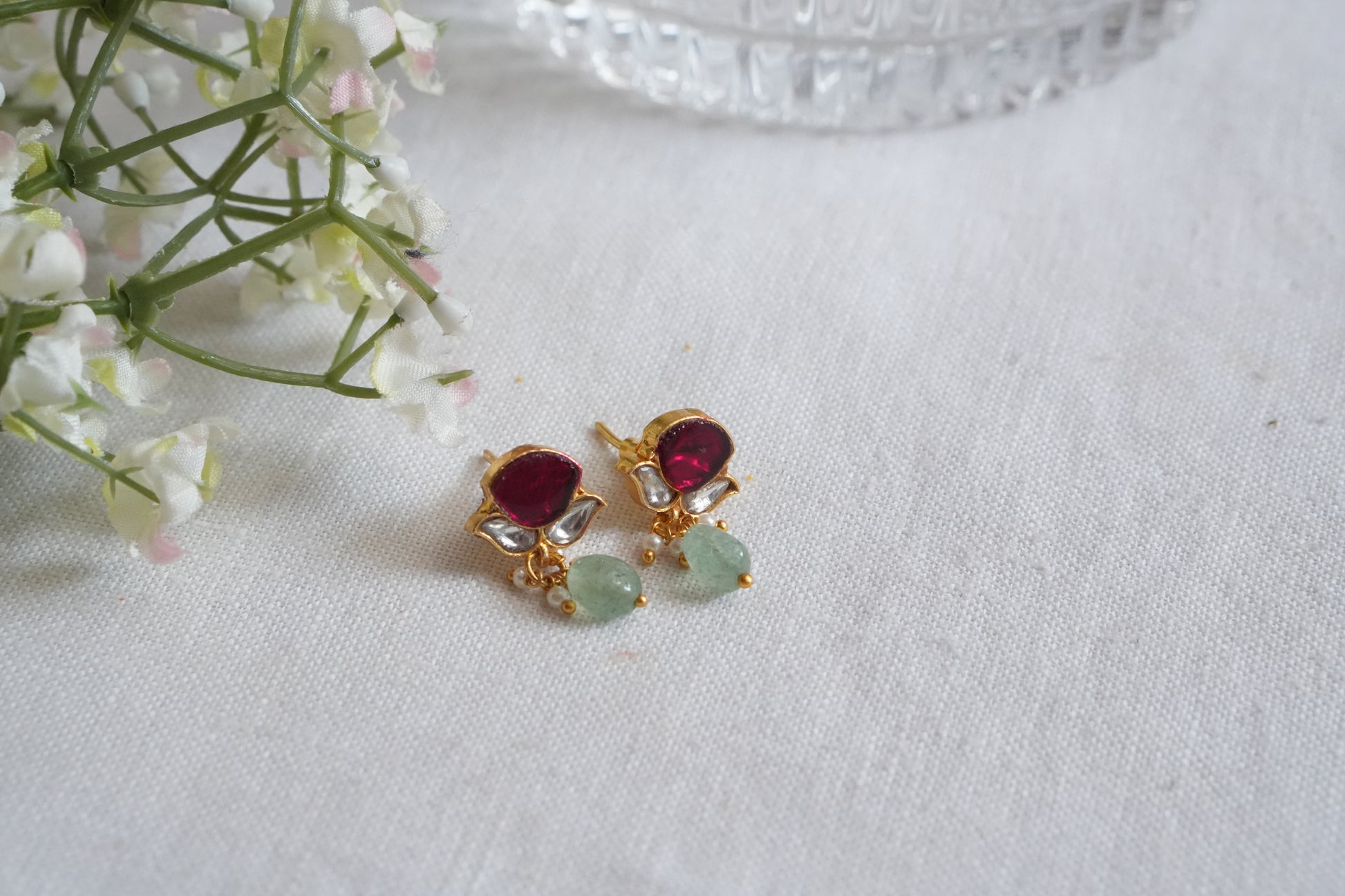 Kundan  Studs (1-5107)(B) - JEWELSTYLE