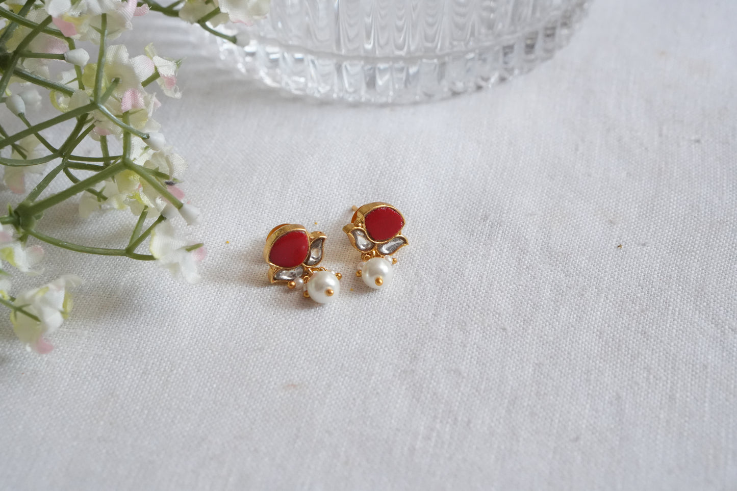 Kundan  Studs (1-5107)(B) - JEWELSTYLE