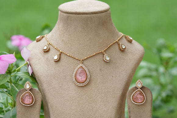 Polki pendant set (4-8211)(B)