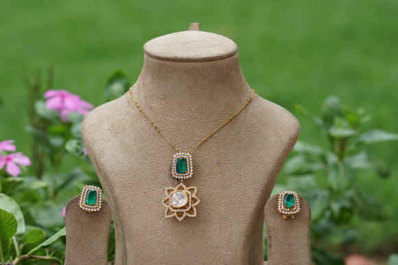 Polki pendant set (4-8209)(B)