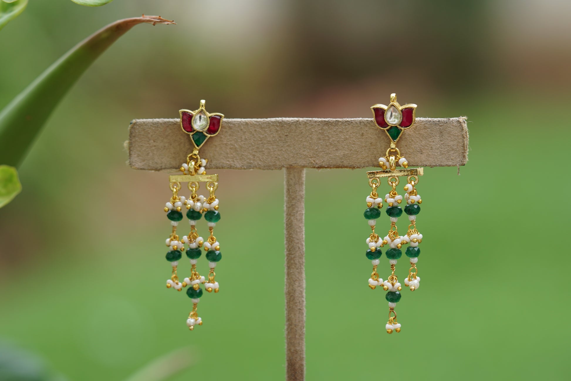 Kundan earring (1-4424) - JEWELSTYLE