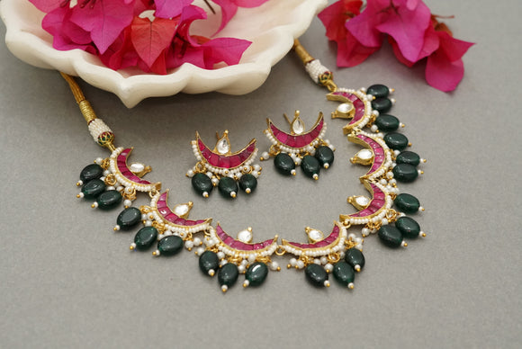 Kundan necklace set (4-6882)(S)