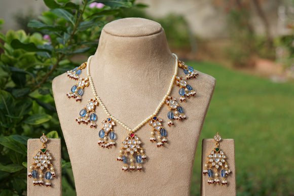Kundan Necklace set(4-8581)(R)