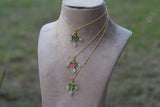 Lotus pendant necklace (4-6551)(R)