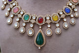 Navratan Polki Necklace set (4-8786) (B)