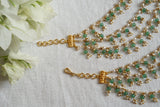 Green beads Earchain (9-266)(K)