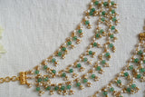 Green beads Earchain (9-266)(K)