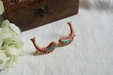 Fish shaped earcuff earrings(1-4705)(R)