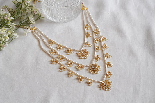 3 Line Kundan Ranihaar (4-9056)(R) - JEWELSTYLE