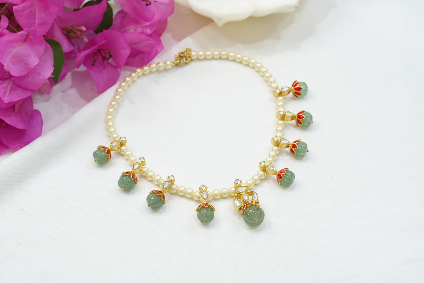 Kundan Necklace (4-7508)(R)(preorder) - JEWELSTYLE