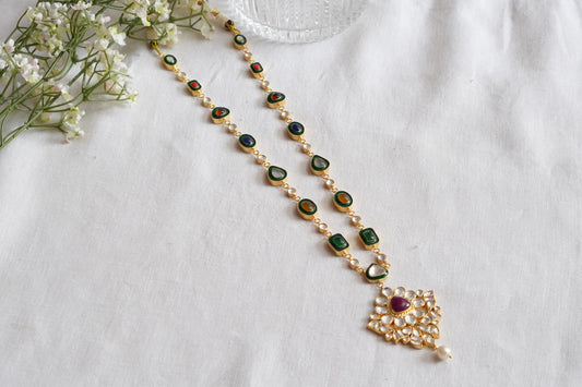 Multicolur stone pendant necklace (4-9064)(R)