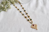 Multicolur stone pendant necklace (4-9064)(R) - JEWELSTYLE