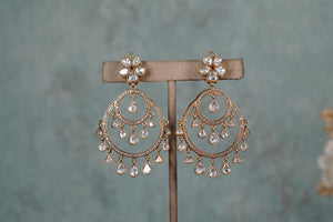 White Polki Earrings  (1-4268)(B)