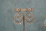 White Polki Earrings  (1-4268)(B)