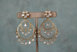 White Polki Earrings  (1-4268)(B)