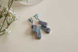 Turquoise and amythest earrings (1-5191)(B)(from Turkey) - JEWELSTYLE