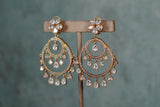 White Polki Earrings  (1-4268)(B)