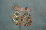 White Polki Earrings  (1-4268)(B)