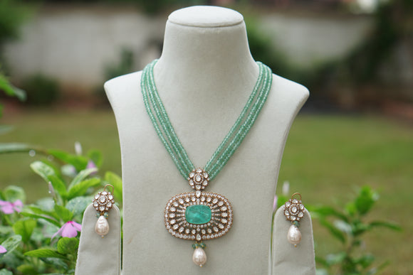 Polki Necklace Set (4-8243)(B)