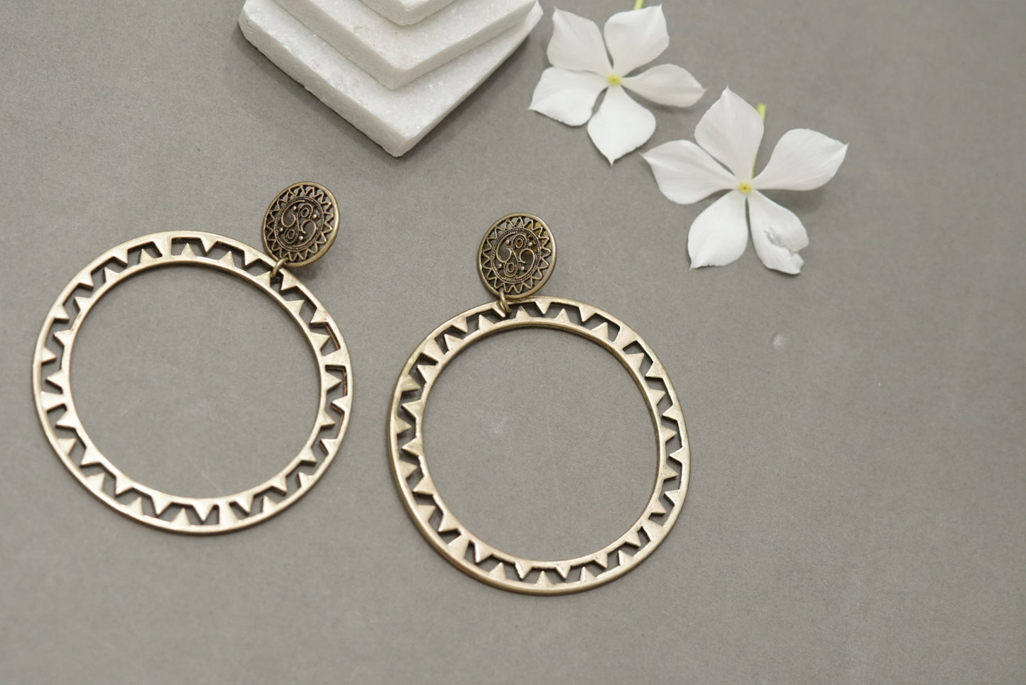 Golden hoops (1-2955)(H) - JEWELSTYLE