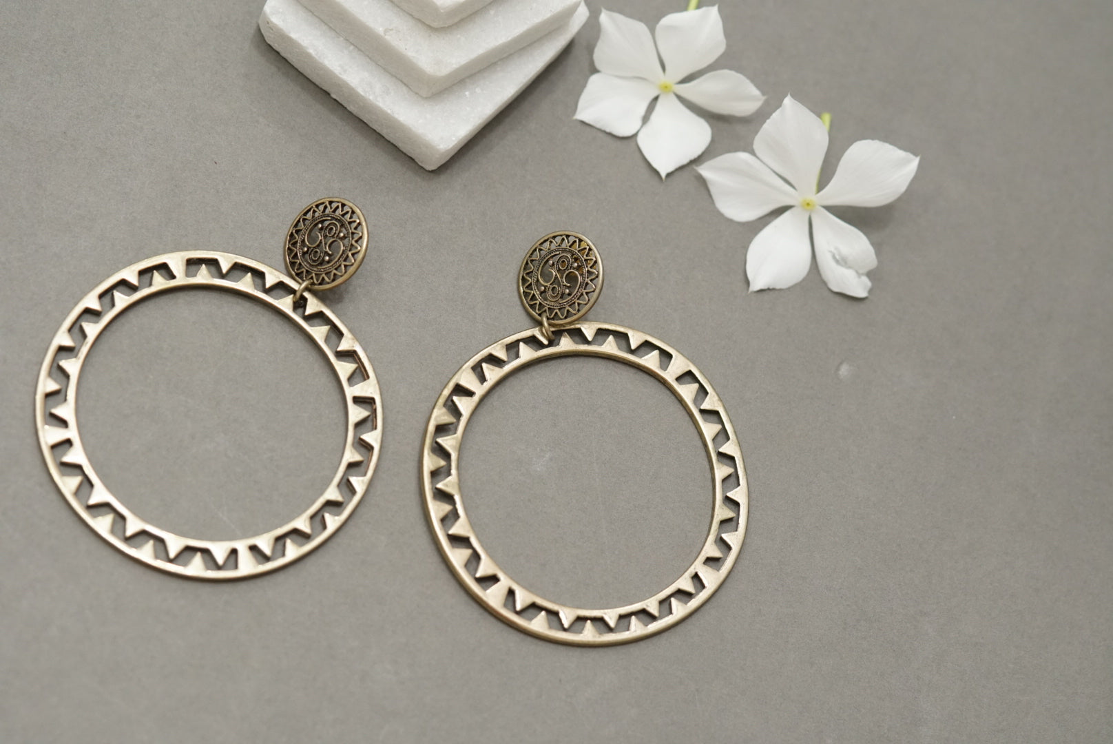 Golden hoops (1-2955)(H) - JEWELSTYLE