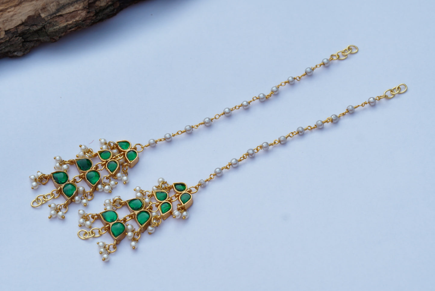Kundan Ear Chain (9-82)(R)