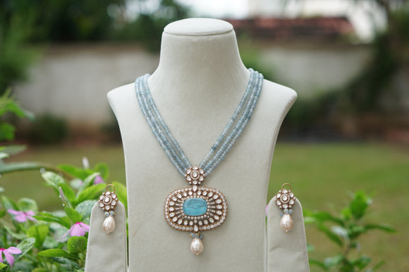 Polki Necklace Set (4-8244)(B)