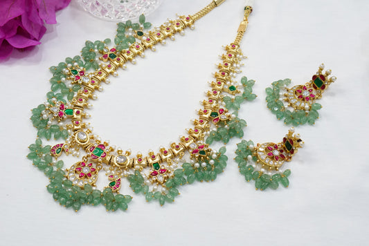 Kundan Necklace Set  (4-7510)(R)(PREORDER)