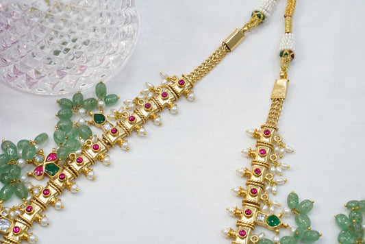 Kundan Necklace Set  (4-7510)(R)(PREORDER)