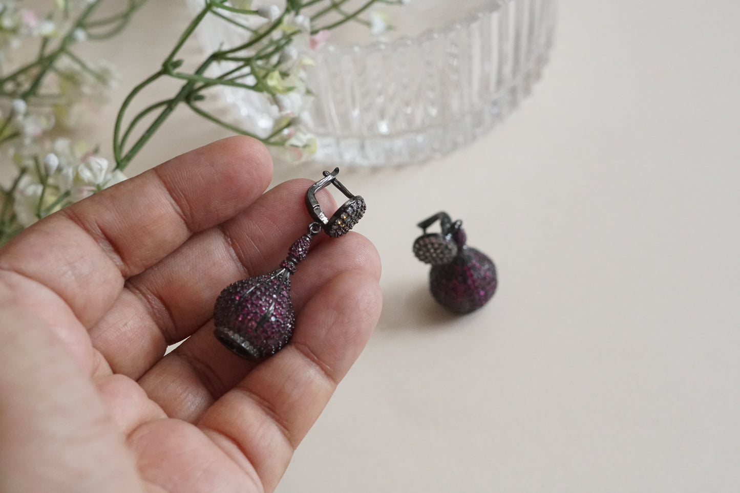 AD earrings (1-5204)(B)(From Turkey) - JEWELSTYLE