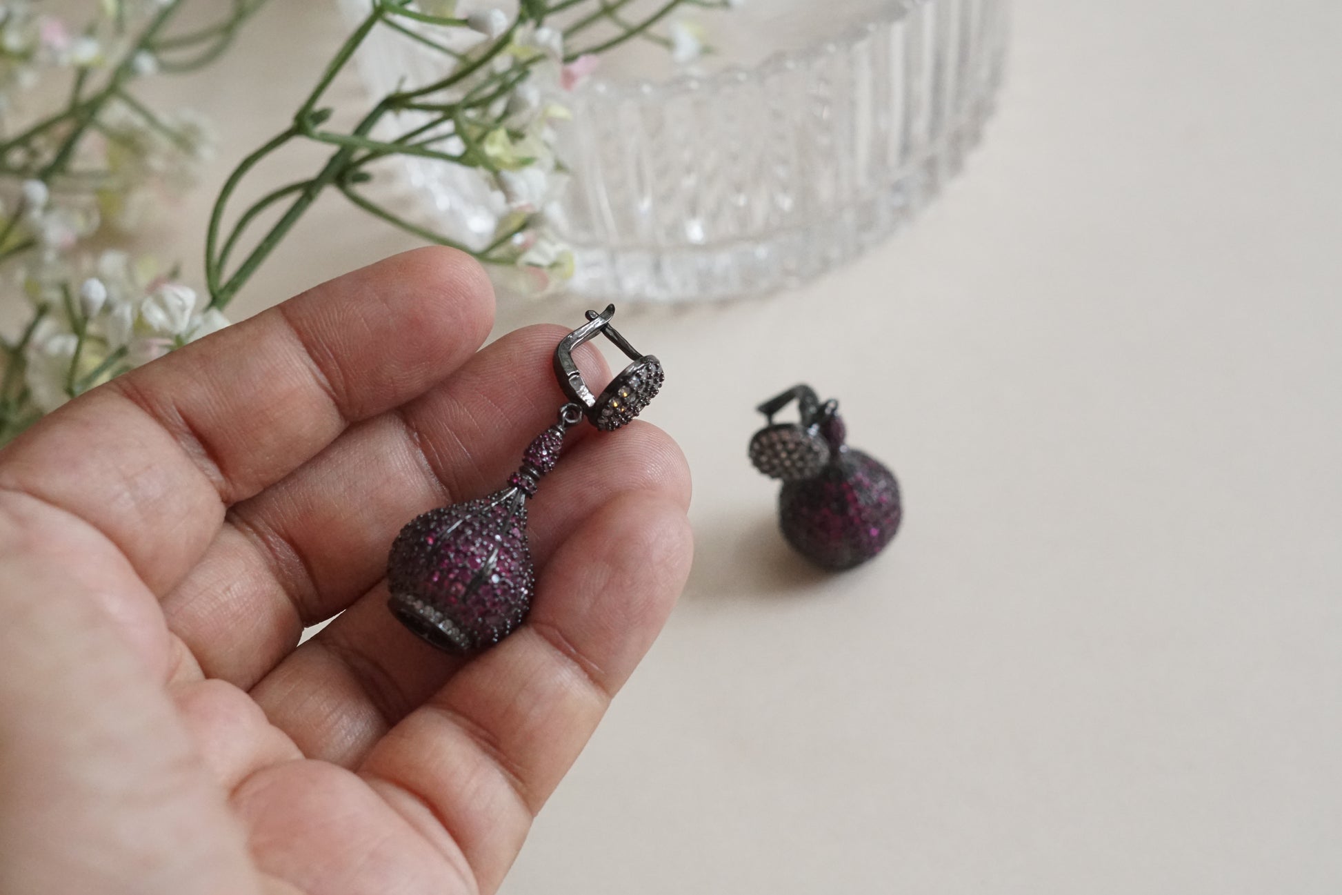AD earrings (1-5204)(B)(From Turkey) - JEWELSTYLE