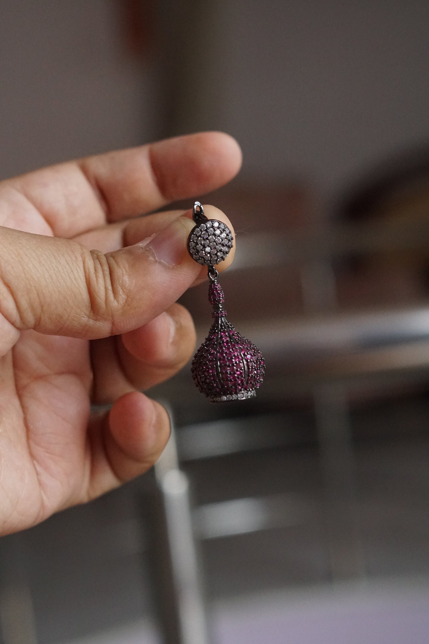AD earrings (1-5204)(B)(From Turkey) - JEWELSTYLE
