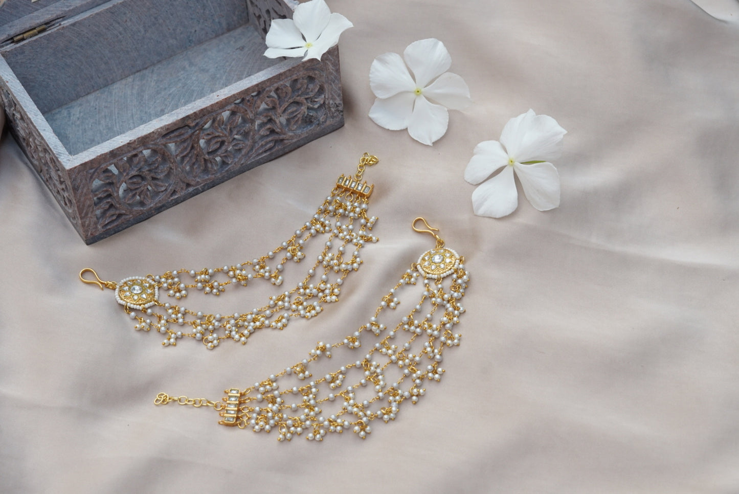 Kundan Ear Chain (9-80)(R)
