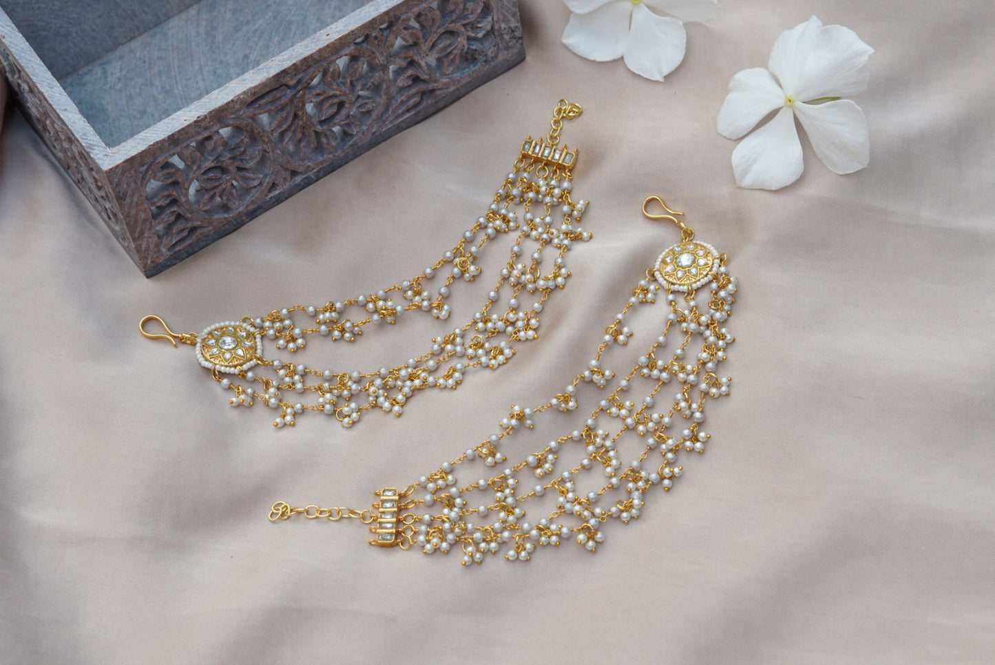 Kundan Ear Chain (9-80)(R)