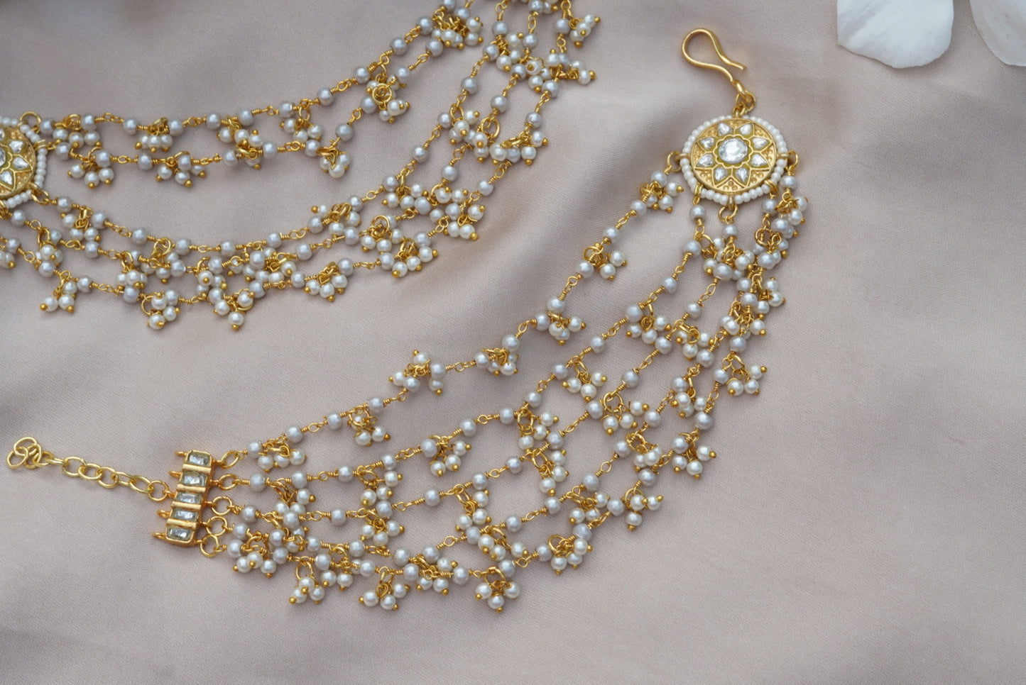 Kundan Ear Chain (9-80)(R)