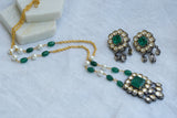 Kundan polki Pendant necklace set (4-6027)(EX)