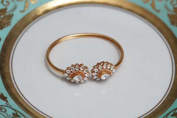 Kundan Adjustable bangle 2’4 To 2’8 Size (3-282)(B)