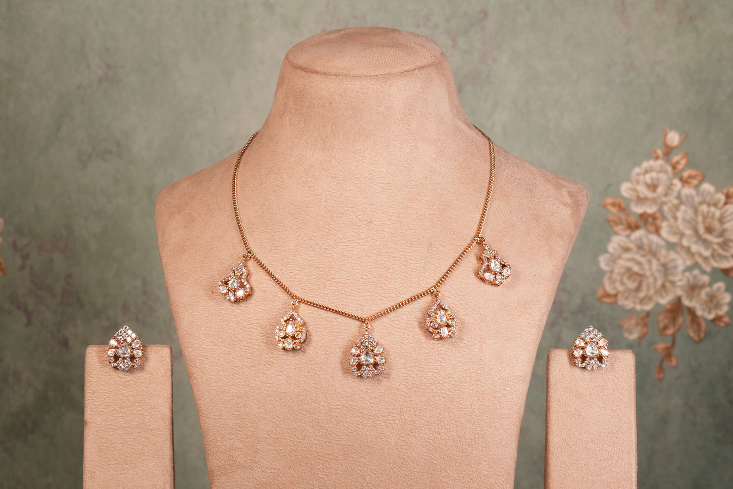 Polki Necklace Set (4-9065)(B)