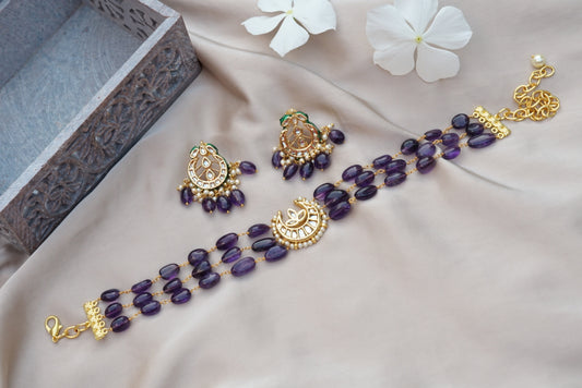 Amethyst choker set (4-5463)(N)