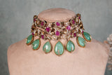 Polki Choker Set (4-9066)(B) - JEWELSTYLE