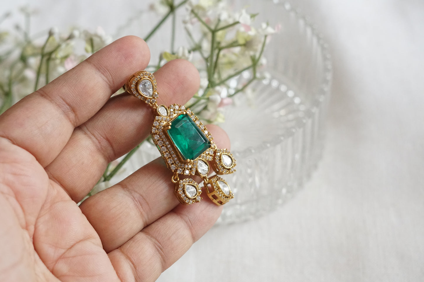 Polki Earrings (1-5236)(K)