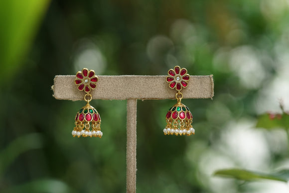 Small Kundan Jhumki (1-4438)