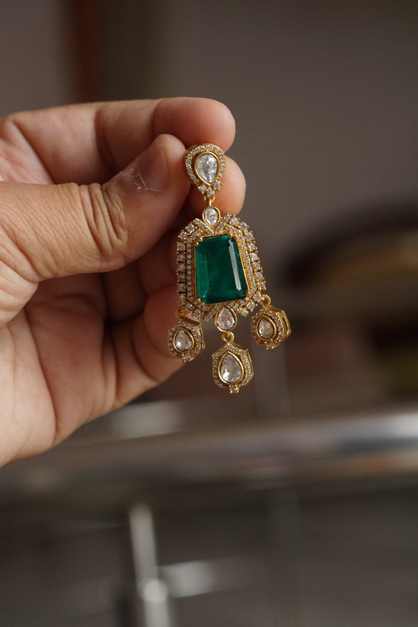 Polki Earrings (1-5236)(K)