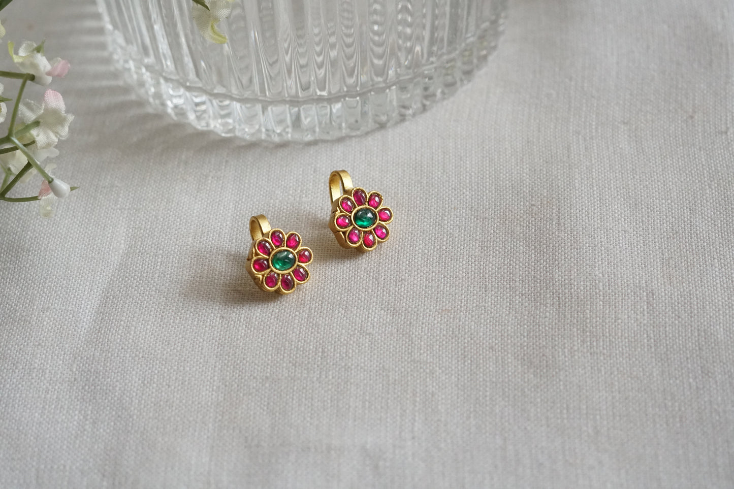 Kundan Bugadi Earrings (1-5237)(K)