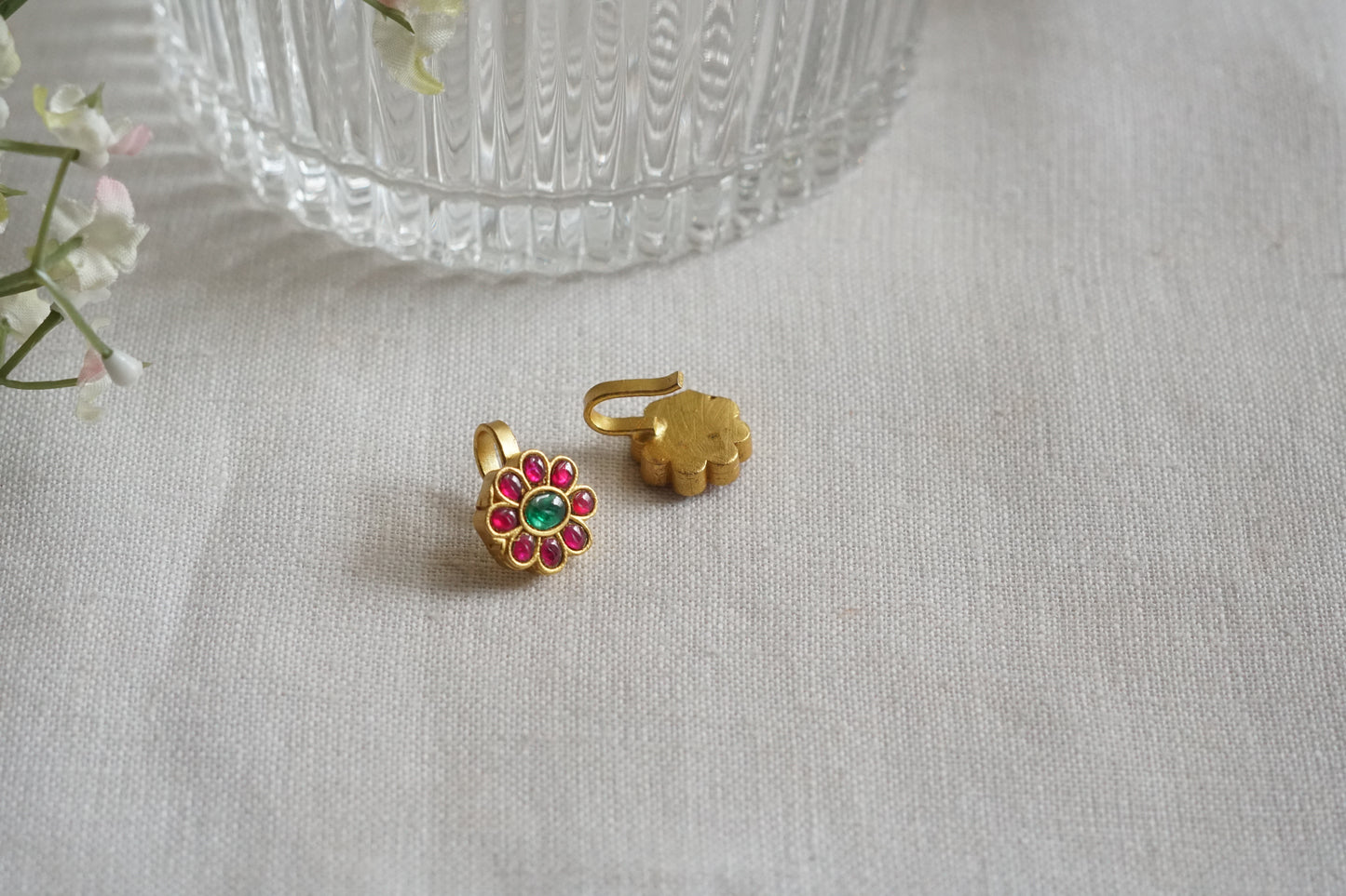 Kundan Bugadi Earrings (1-5237)(K)